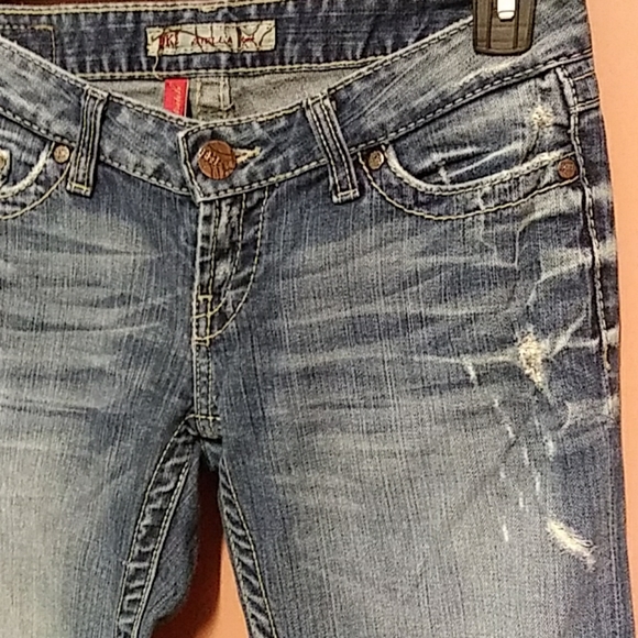 BKE Stella boot stretch Factory distressed jeans - Picture 3 of 8